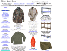 Tablet Screenshot of militarysupplyhouse.com